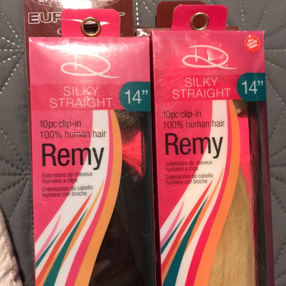 Clip in hair extensions